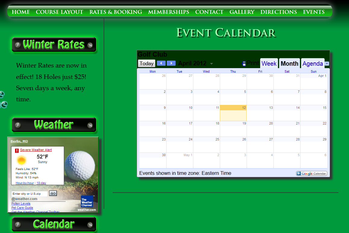 Golf Club v1 Events